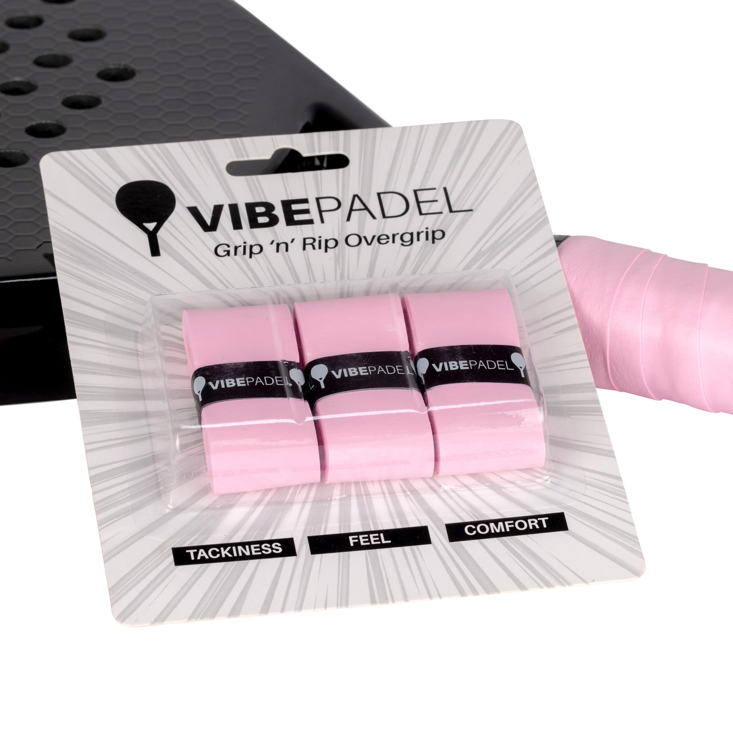 VIBEPADEL Padel Overgrip Pink Tacky