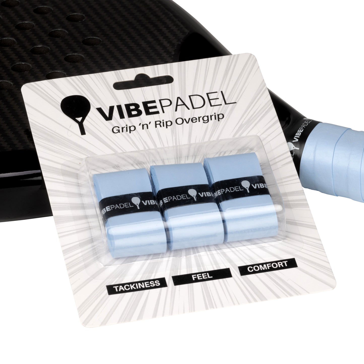 Sky Blue Padel racket overgrip